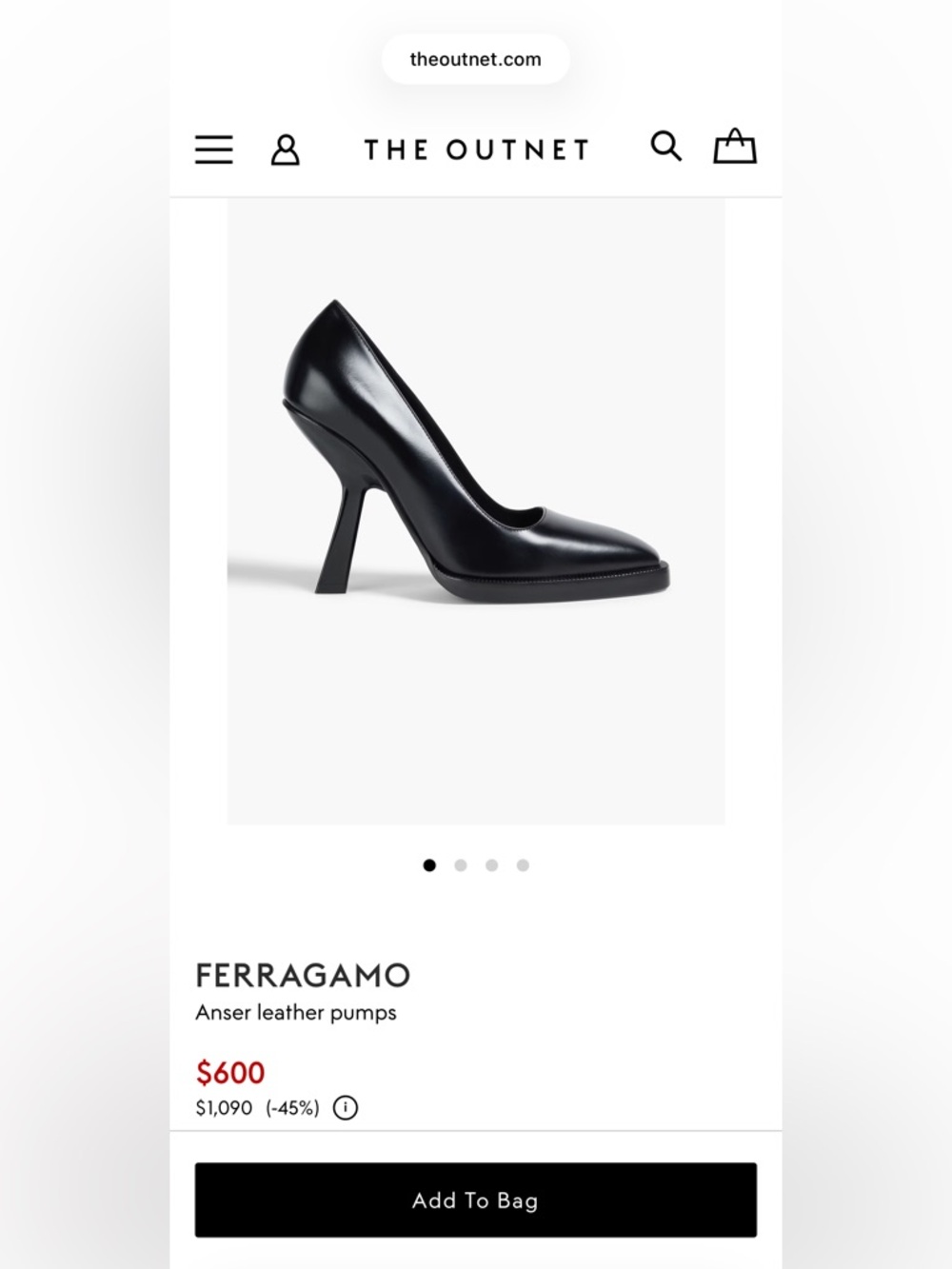 Ferragamo Anser X5 Black Pumps Size 7.5